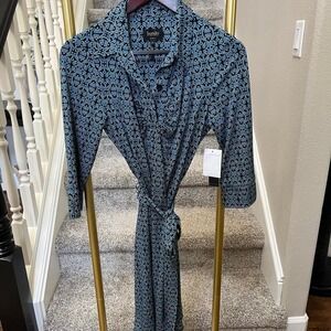Laundry patterned tie shirt dress french sz6